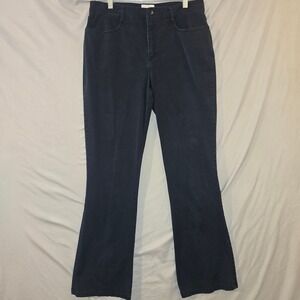 FDJ French Dressing Jeans 12 Women Navy Blue Bootcut Stretch Casual Pants